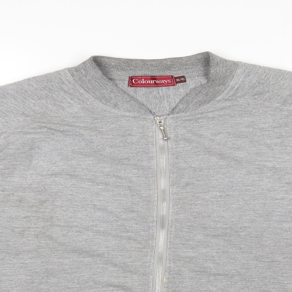 Colourways Mens Grey   Full Zip Jumper Size M