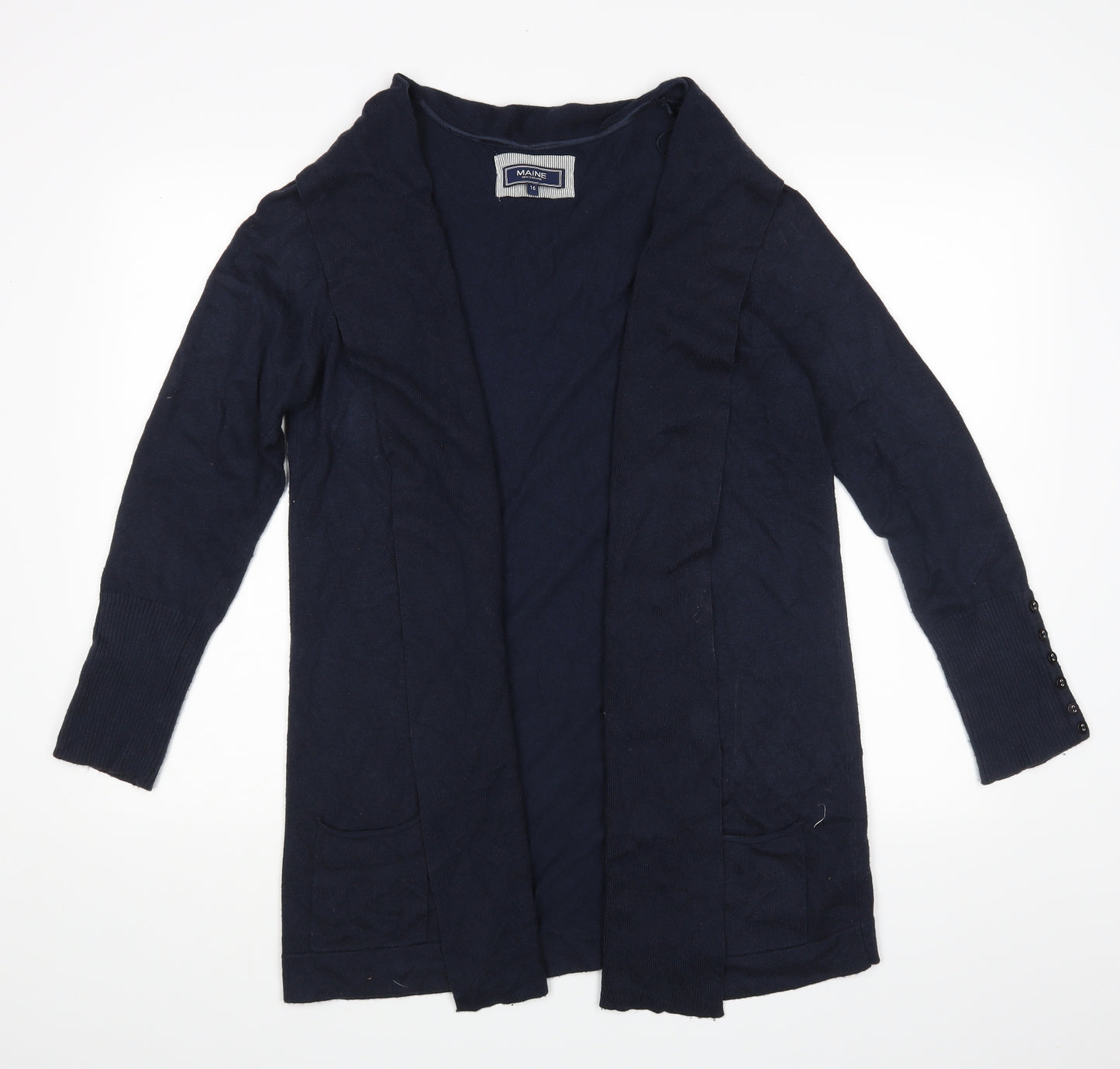 Maine Womens Blue   Wrap Jumper Size 16