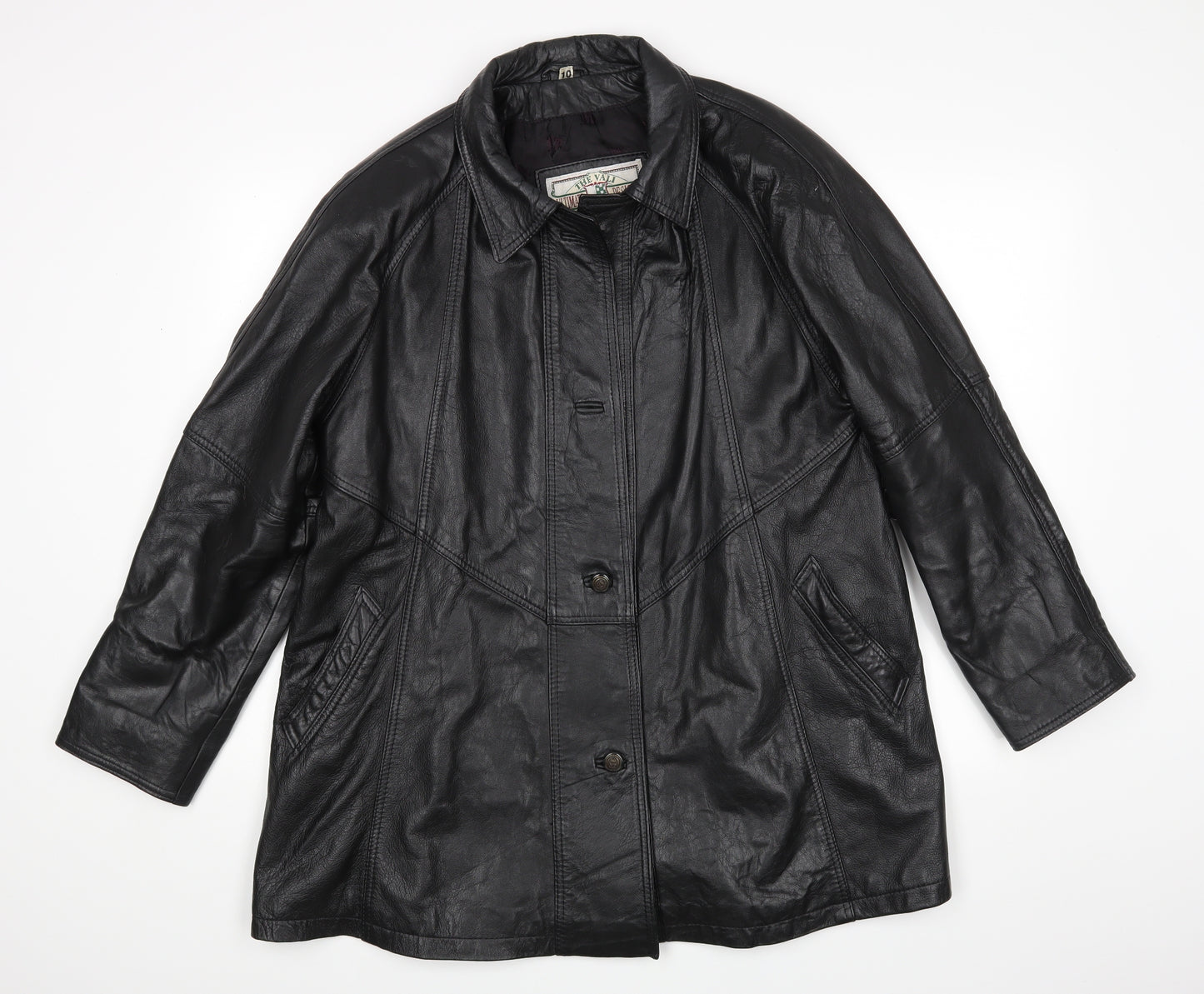 TU Womens Black   Overcoat Coat Size 10