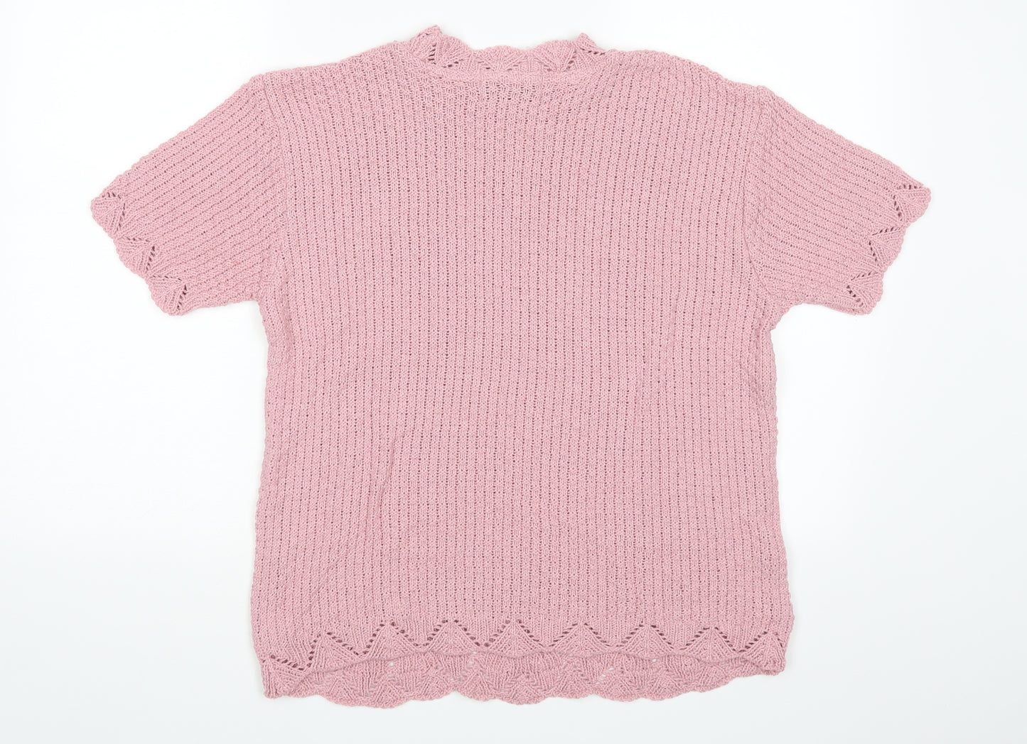 Honor Millburn Womens Pink   Basic T-Shirt Size 16