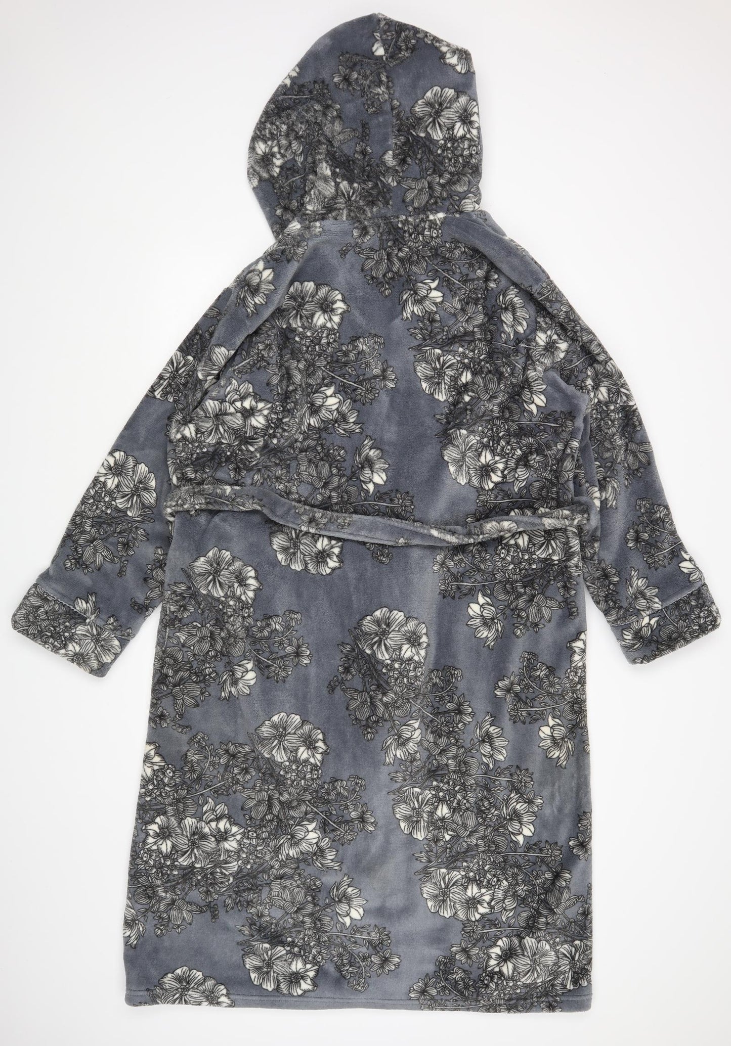 Love to Lounge Womens Grey Floral  Kimono Robe Size 16