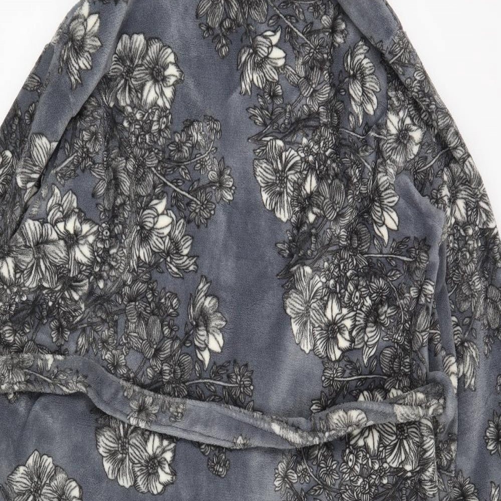 Love to Lounge Womens Grey Floral  Kimono Robe Size 16