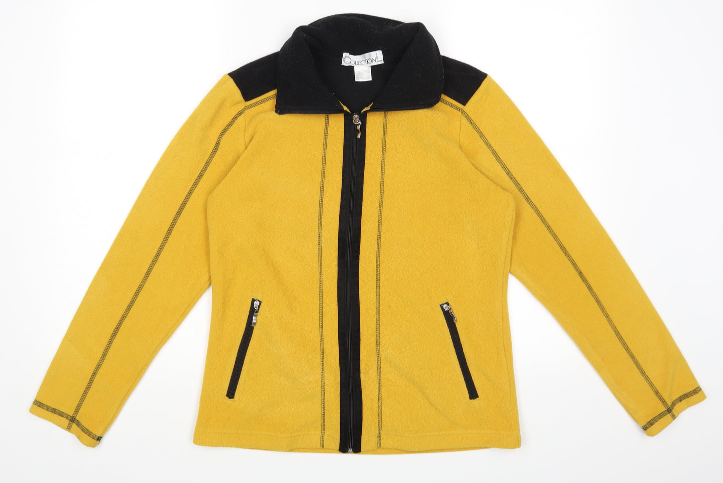 Collection Womens Yellow   Full Zip Jumper Size 10