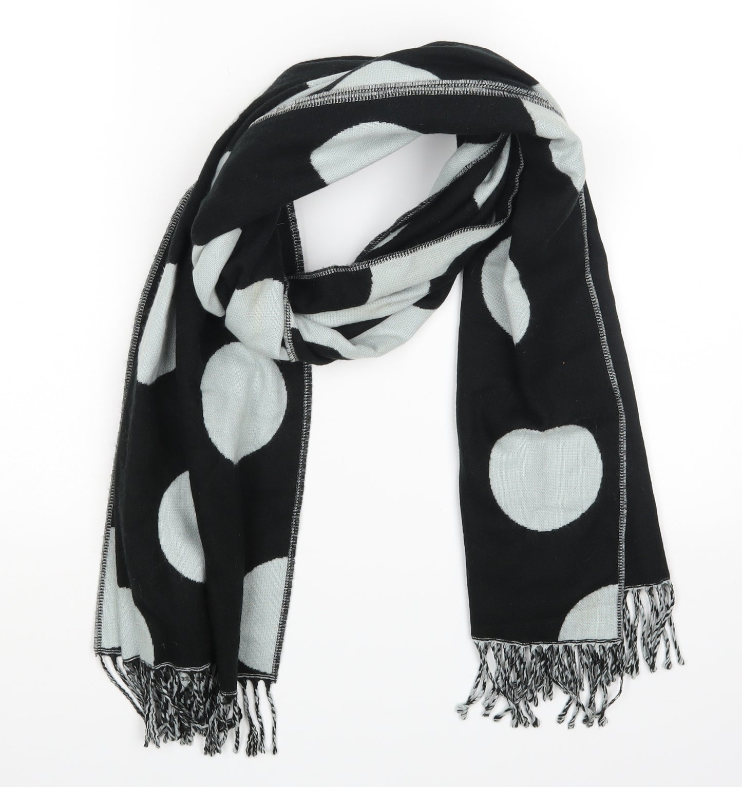 River Island Unisex Black Polka Dot   Scarf