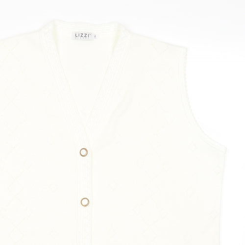 Lizzi Clarke Womens White   Cardigan Jumper Size XL