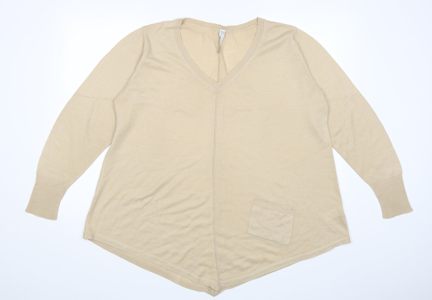 Note Womens Beige   Pullover Jumper Size 18