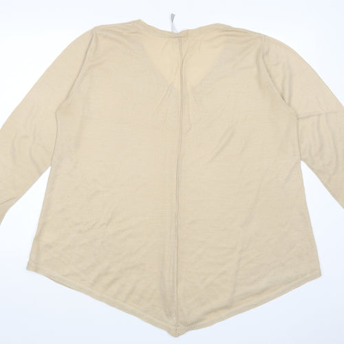 Note Womens Beige   Pullover Jumper Size 18