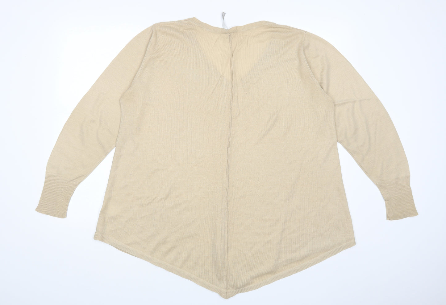 Note Womens Beige   Pullover Jumper Size 18