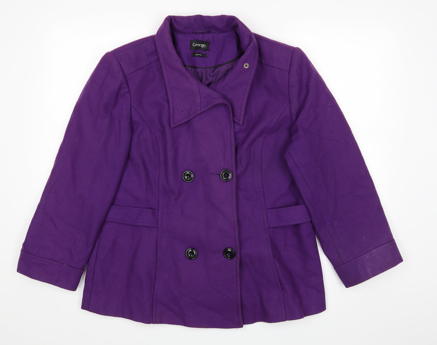 George Womens Purple   Jacket Blazer Size 18
