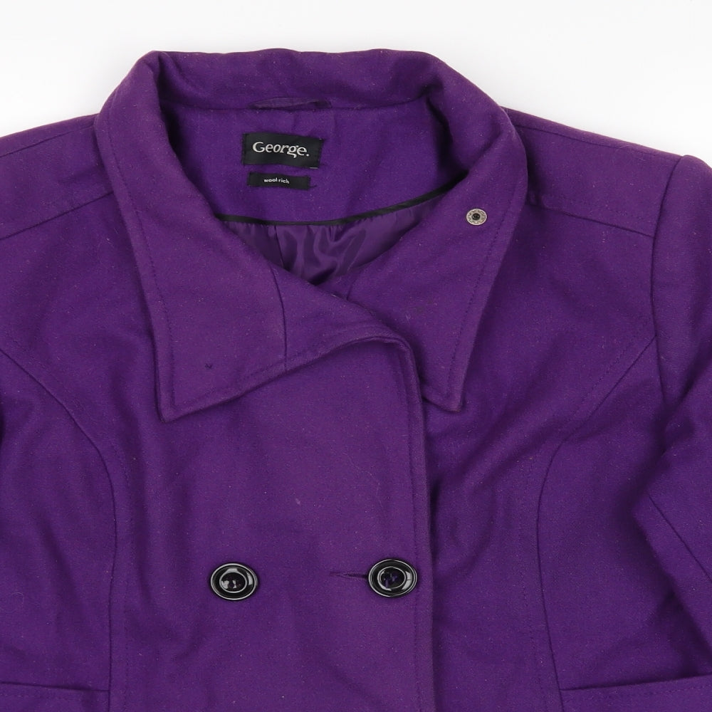 George Womens Purple   Jacket Blazer Size 18