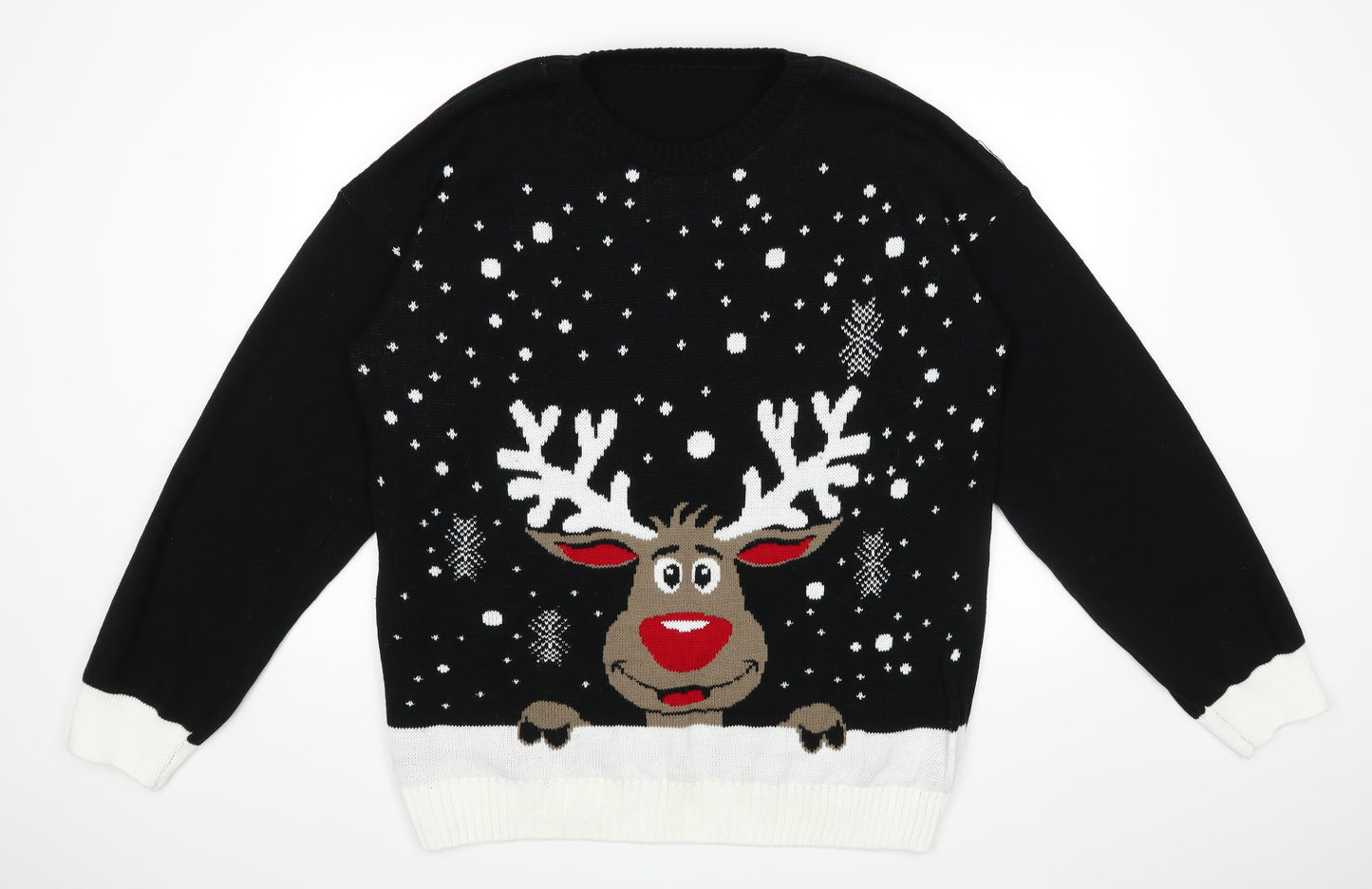 Preworn Mens Black   Pullover Jumper Size 2XL  - Christmas