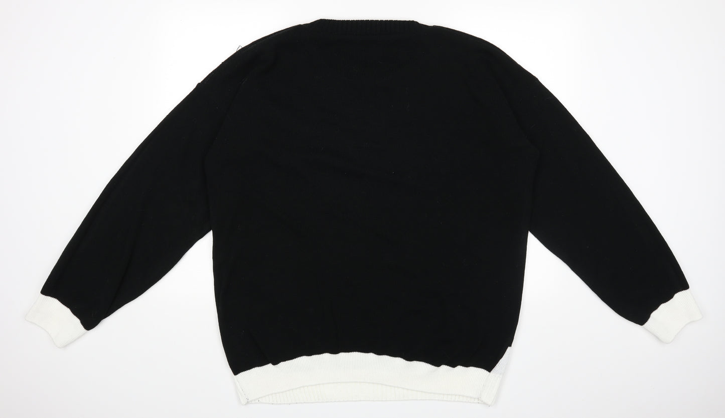 Preworn Mens Black   Pullover Jumper Size 2XL  - Christmas
