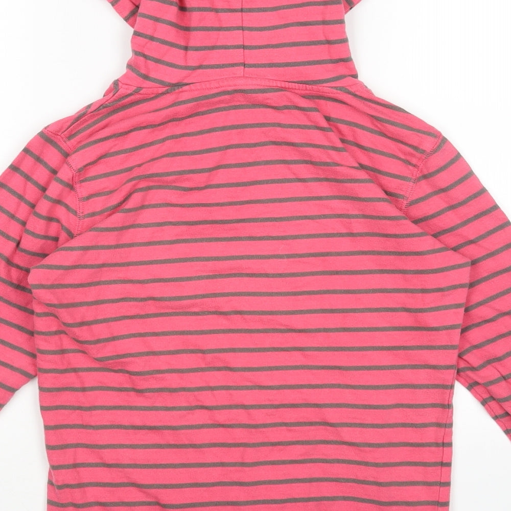 Pineapple Womens Pink Striped  Pullover Hoodie Size 8