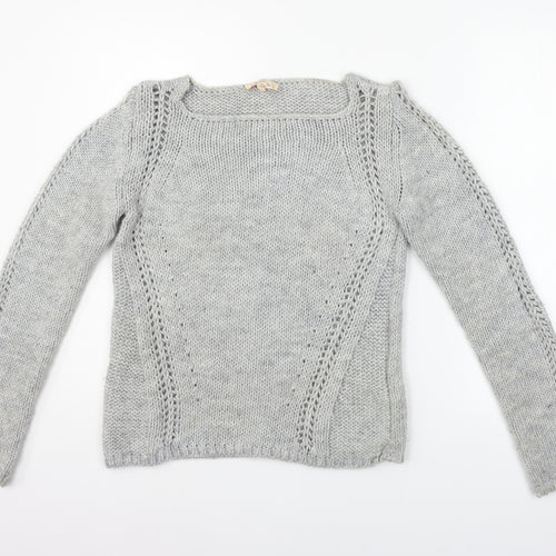 Berksha Womens Grey   Pullover Jumper Size M