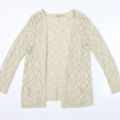 TU Womens Beige   Cardigan Jumper Size 10