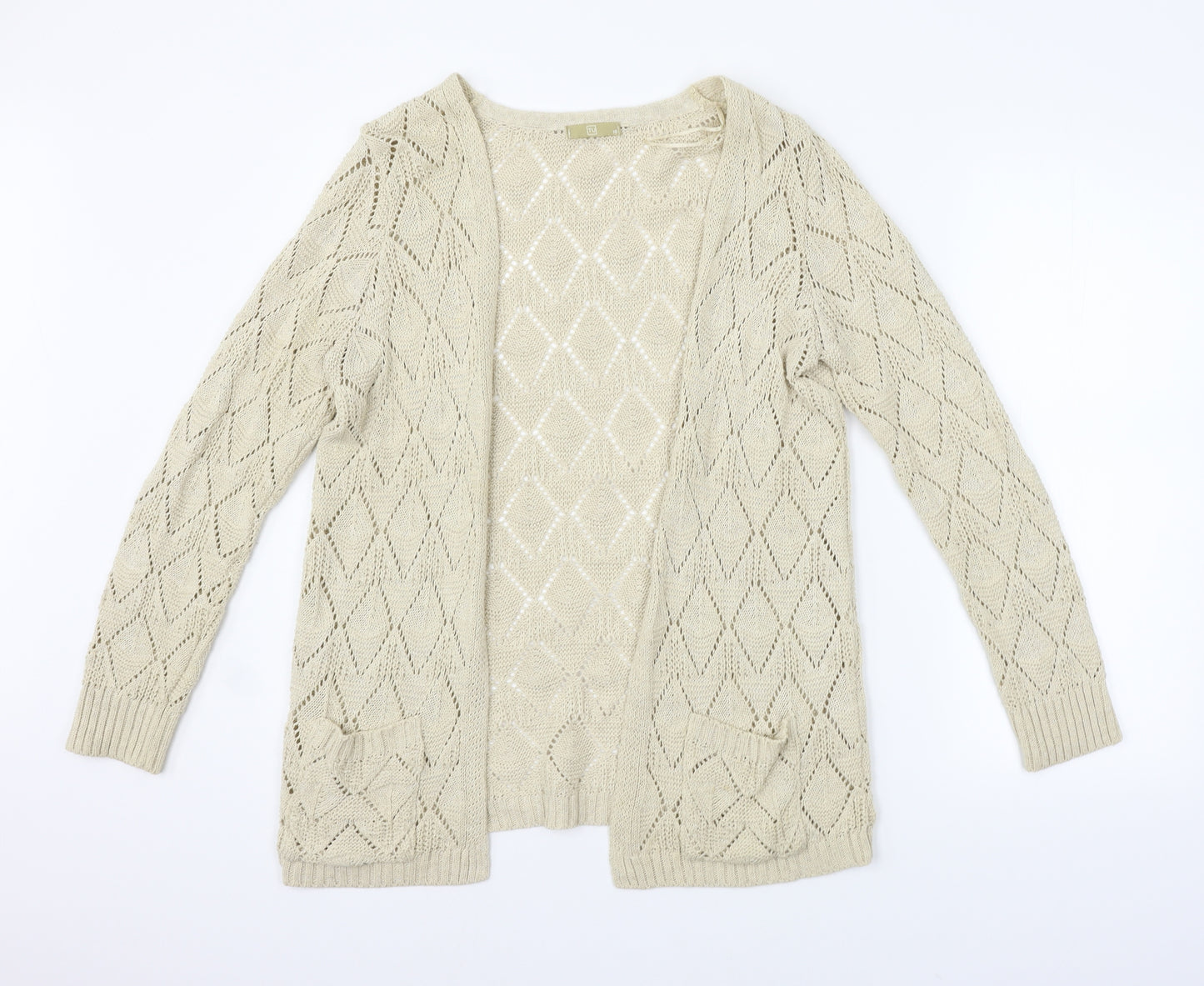 TU Womens Beige   Cardigan Jumper Size 10