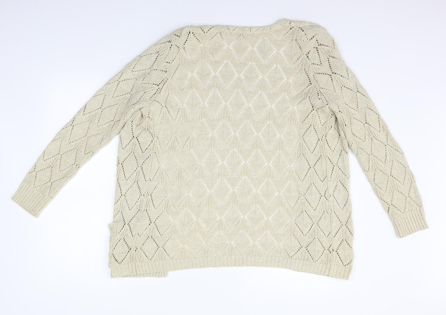 TU Womens Beige   Cardigan Jumper Size 10