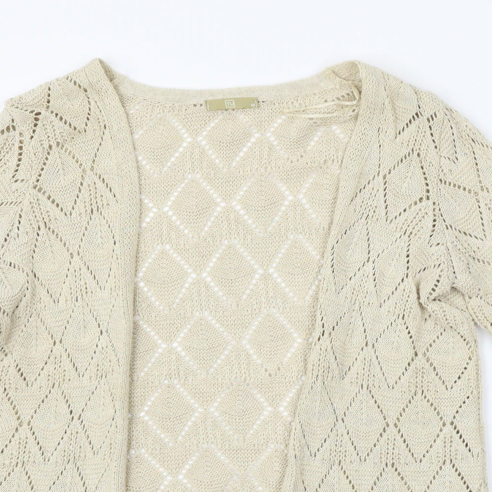 TU Womens Beige   Cardigan Jumper Size 10