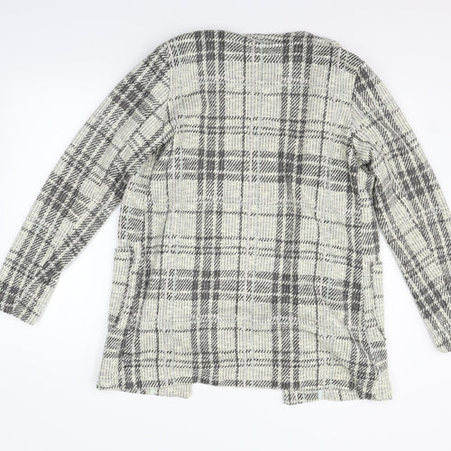 New Look Womens Beige Check  Cardigan Jumper Size 12