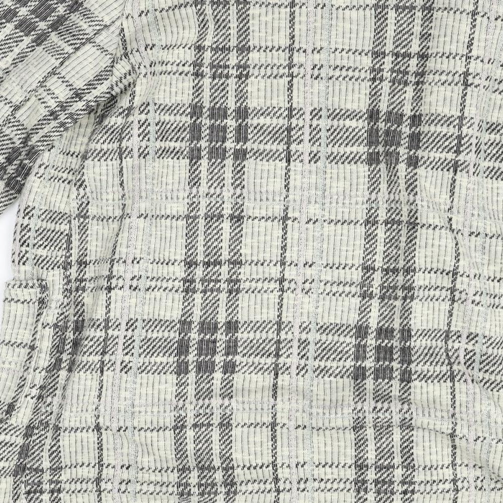 New Look Womens Beige Check  Cardigan Jumper Size 12