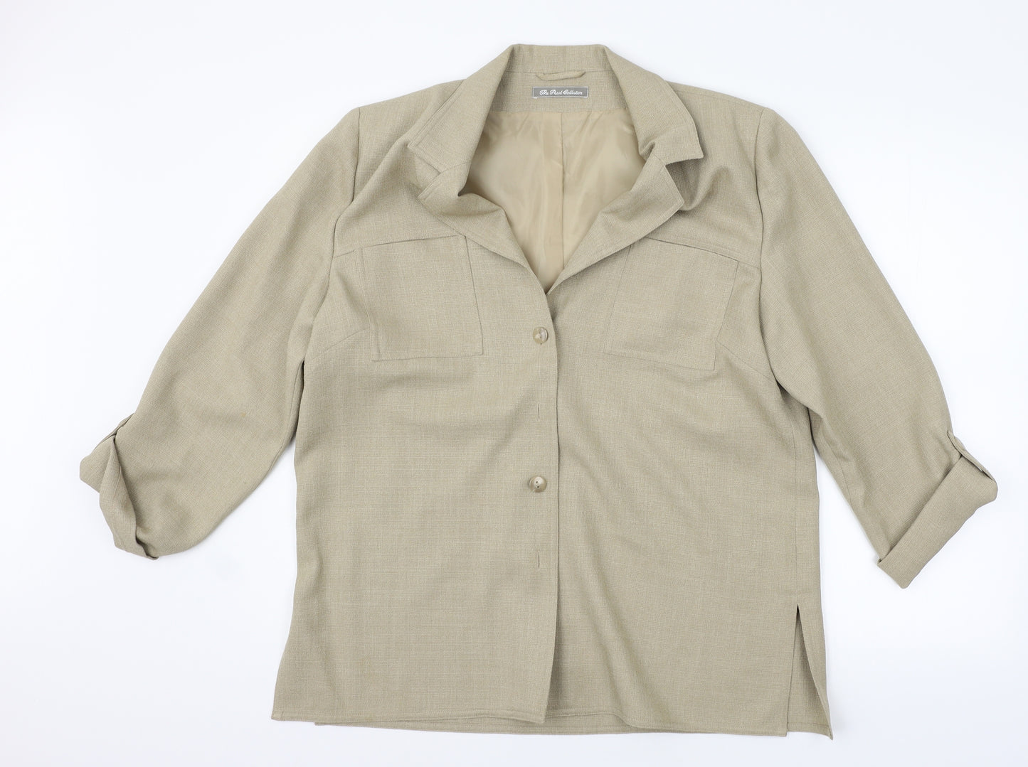 The Pearl Collection Womens Beige   Jacket Blazer Size 16