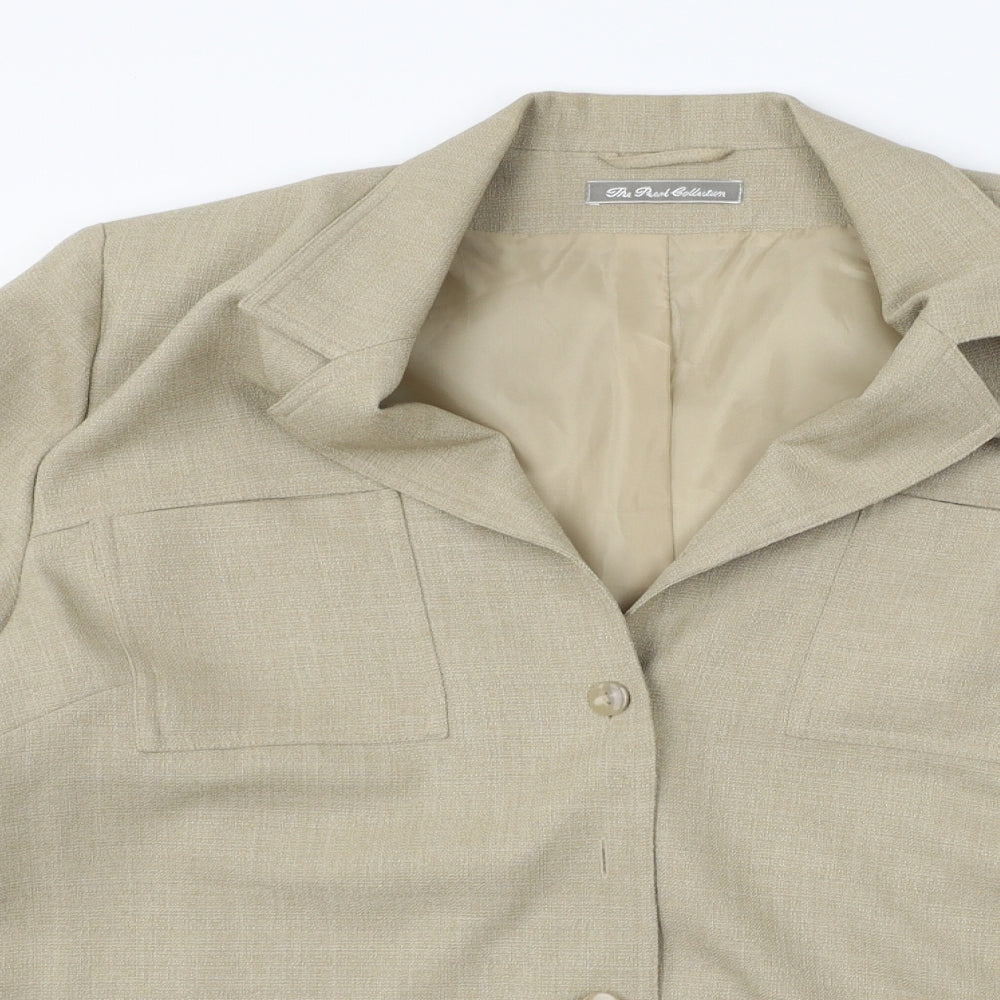 The Pearl Collection Womens Beige   Jacket Blazer Size 16