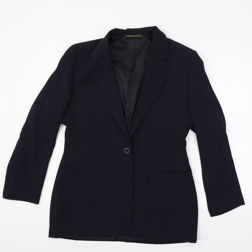 Marks and Spencer Womens Blue   Jacket Blazer Size 16