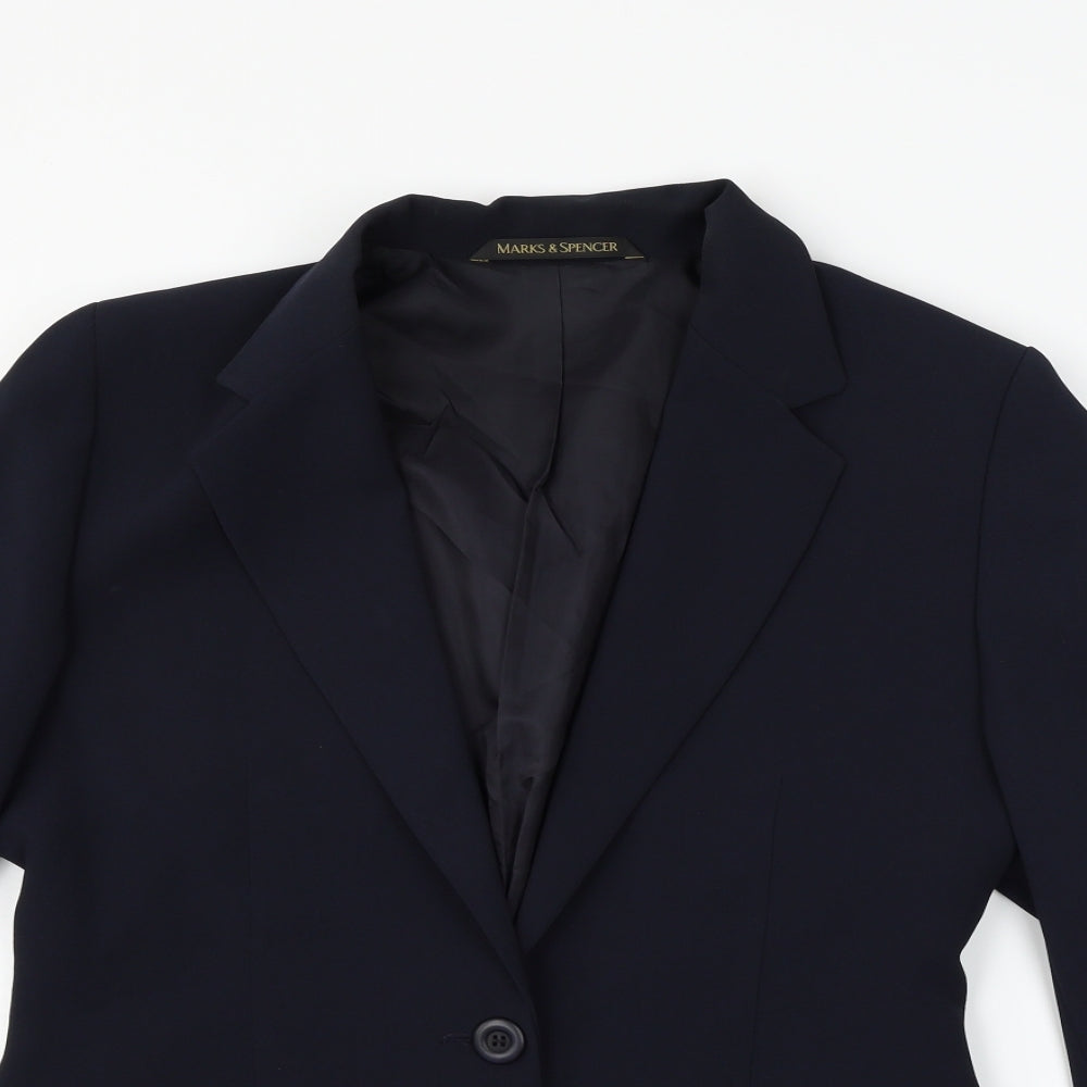Marks and Spencer Womens Blue   Jacket Blazer Size 16