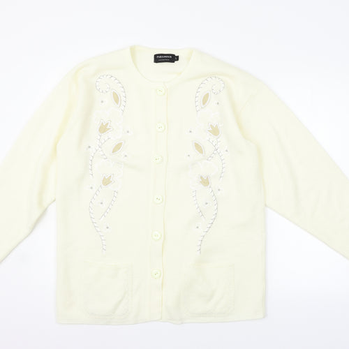 PARAMOR   Womens Yellow   Cardigan Jumper Size L