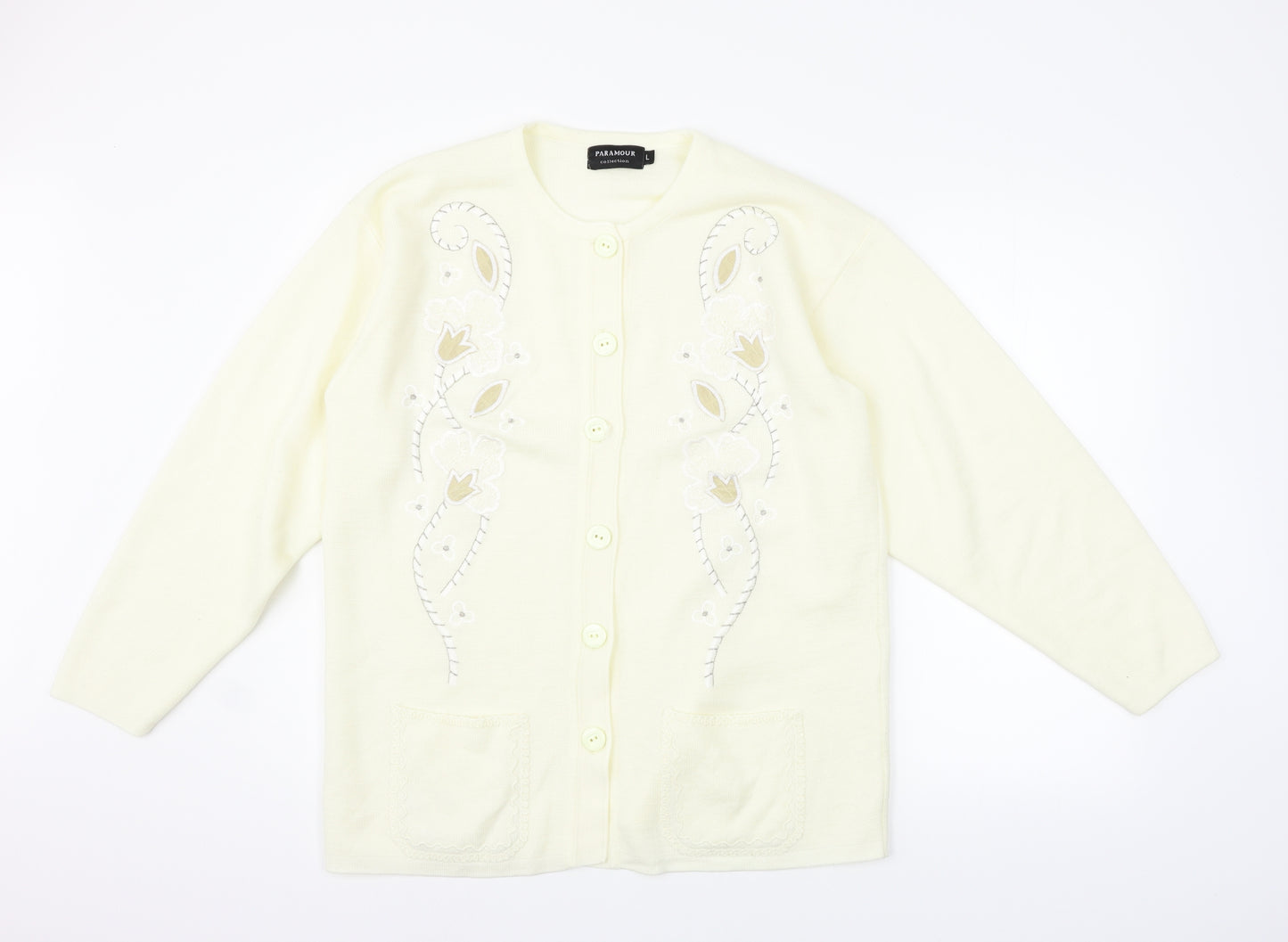 PARAMOR   Womens Yellow   Cardigan Jumper Size L