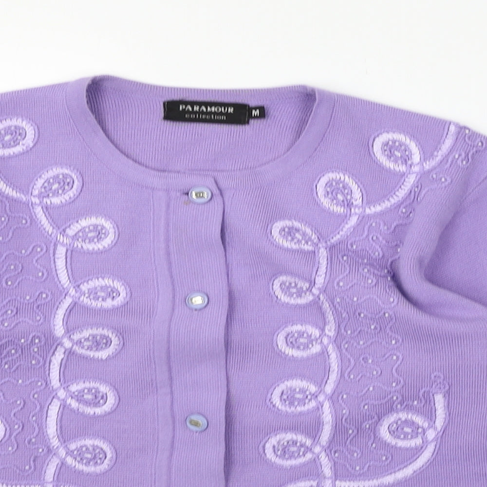 paramour Womens Purple   Cardigan Jumper Size M