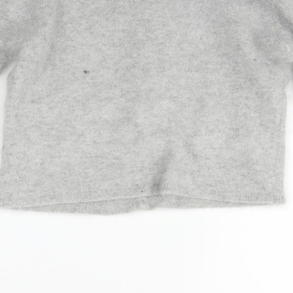 airport Womens Grey   Cardigan Jumper Size M  - washable marks on callor