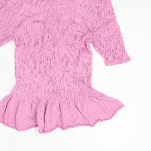 Topshop Womens Pink   Basic T-Shirt Size 10