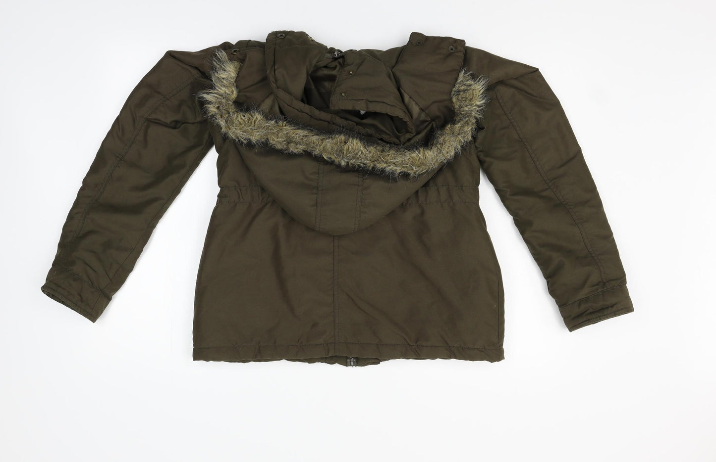 Dorothy Perkins Womens Green   Jacket Coat Size 12  - FAUX FUR