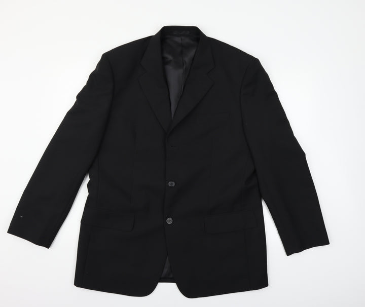 Cedar Wood State Mens Black Jacket Suit Size 42