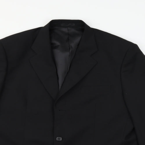 Cedar Wood State Mens Black   Jacket Suit Size 42