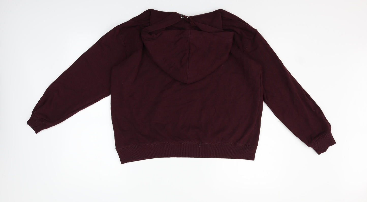 H&M Womens Purple   Full Zip Jumper Size S