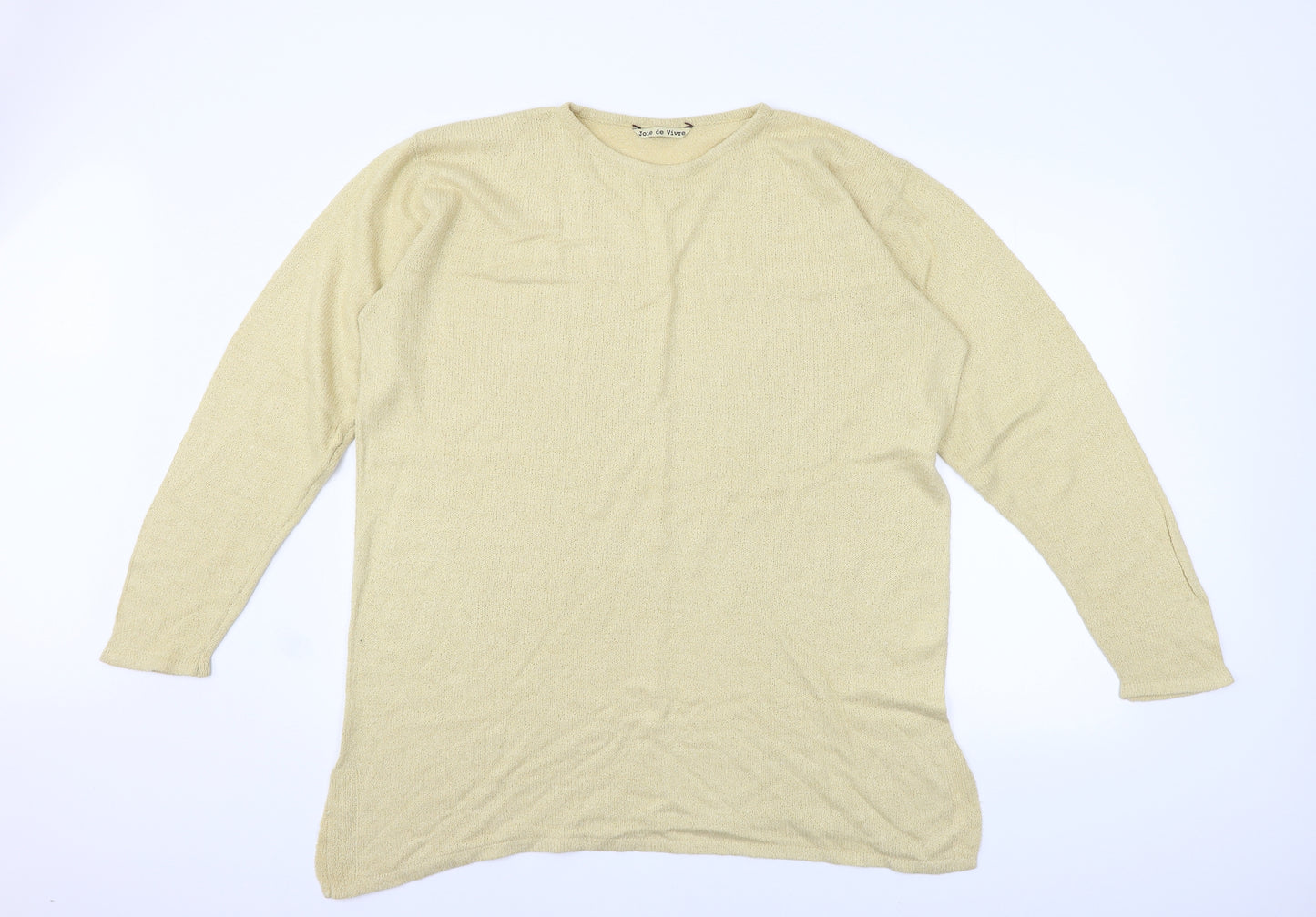 Joie De Vivre Womens Beige   Pullover Jumper Size L