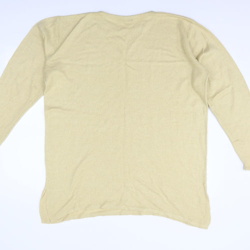 Joie De Vivre Womens Beige   Pullover Jumper Size L