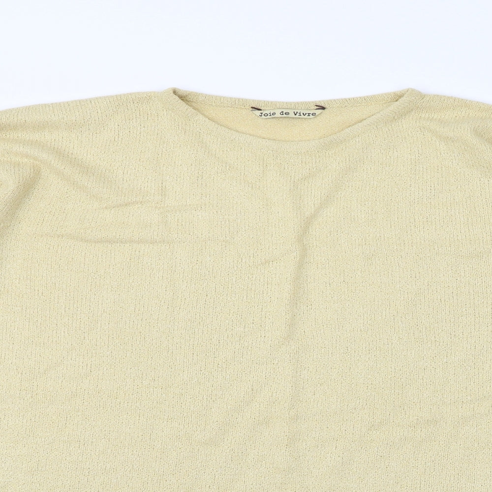 Joie De Vivre Womens Beige   Pullover Jumper Size L
