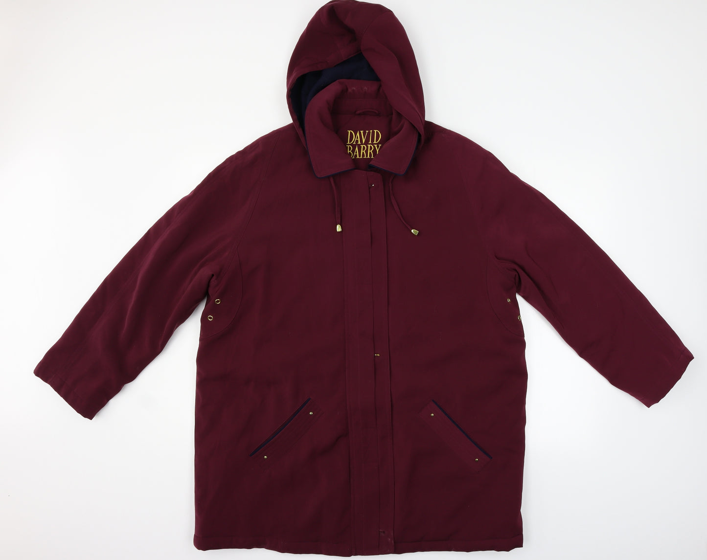 DAVID BARRY Womens Red   Jacket Coat Size 16