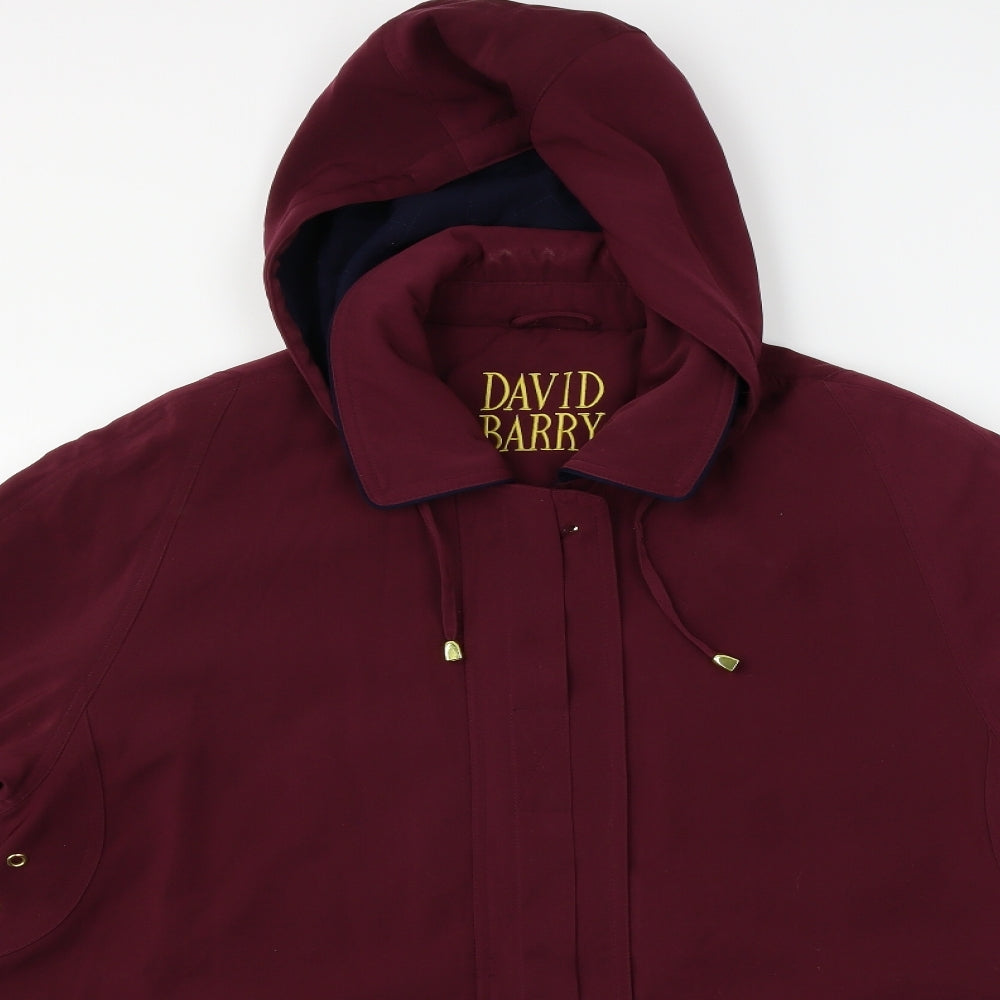 DAVID BARRY Womens Red   Jacket Coat Size 16