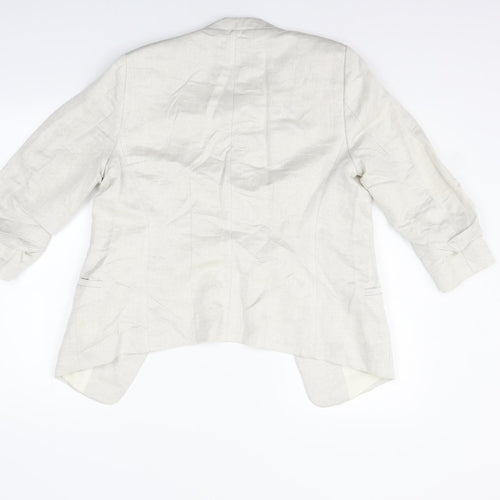 H&M Womens Beige   Jacket Blazer Size 14