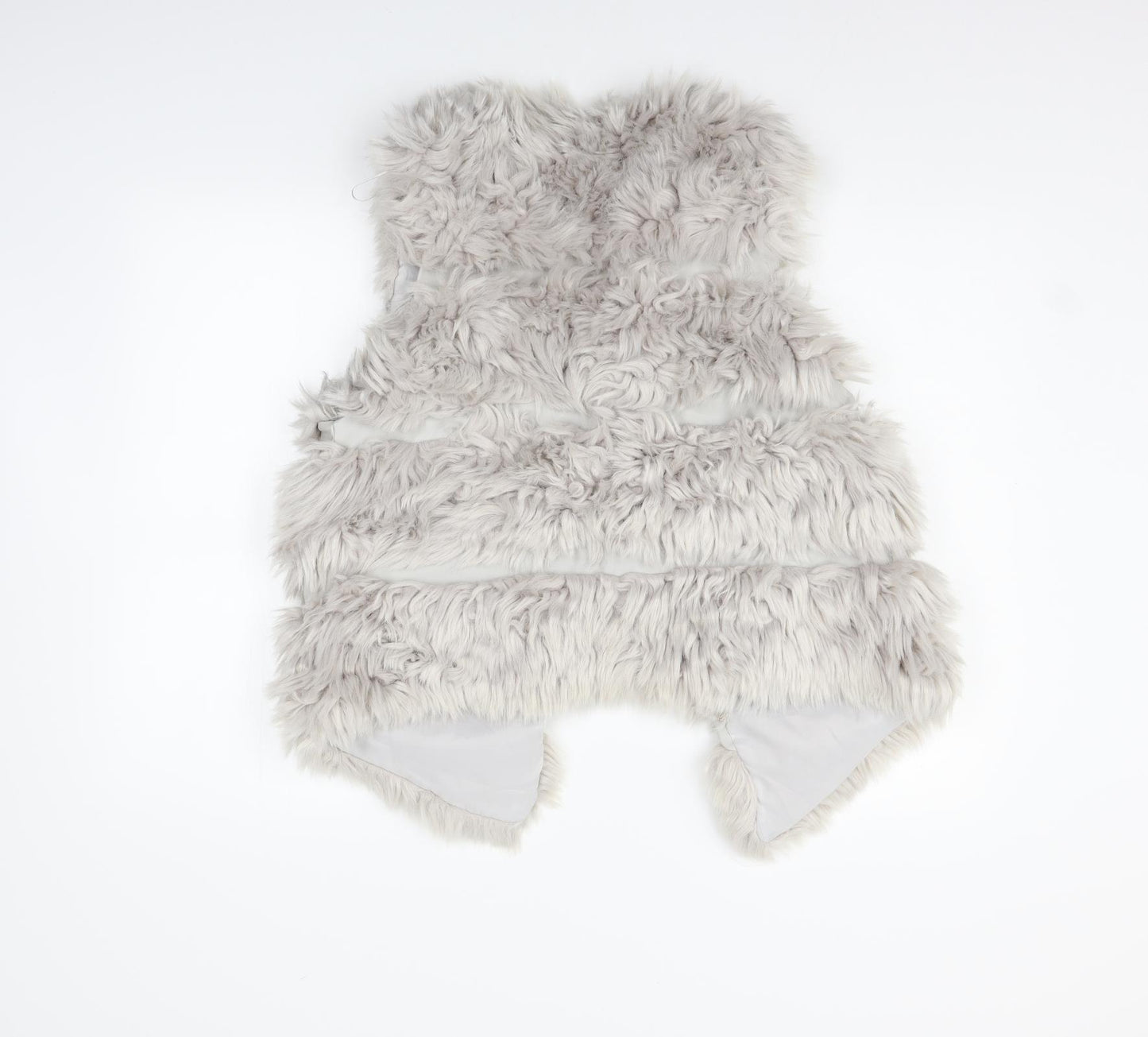 New Look Womens Grey   Gilet Coat Size M  - FAUX FUR