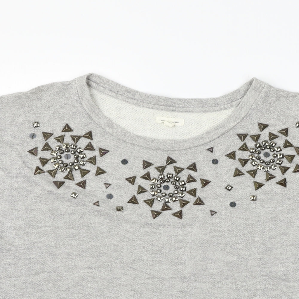 silent + noise Womens Grey   Pullover Jumper Size M