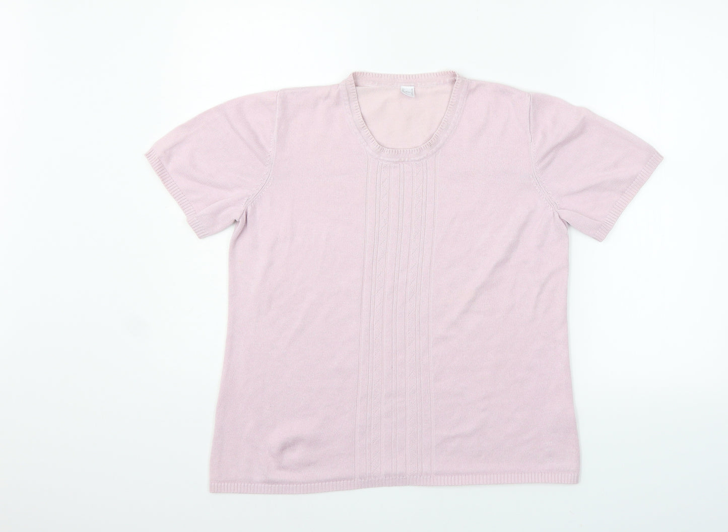 Preworn Womens Pink   Basic T-Shirt Size 18