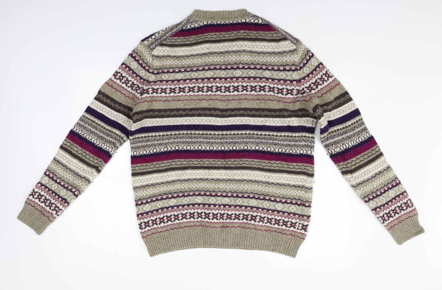 Refectory Womens Brown Striped  Pullover Jumper Size XL