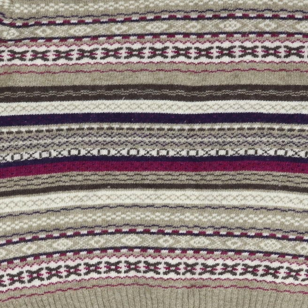 Refectory Womens Brown Striped  Pullover Jumper Size XL