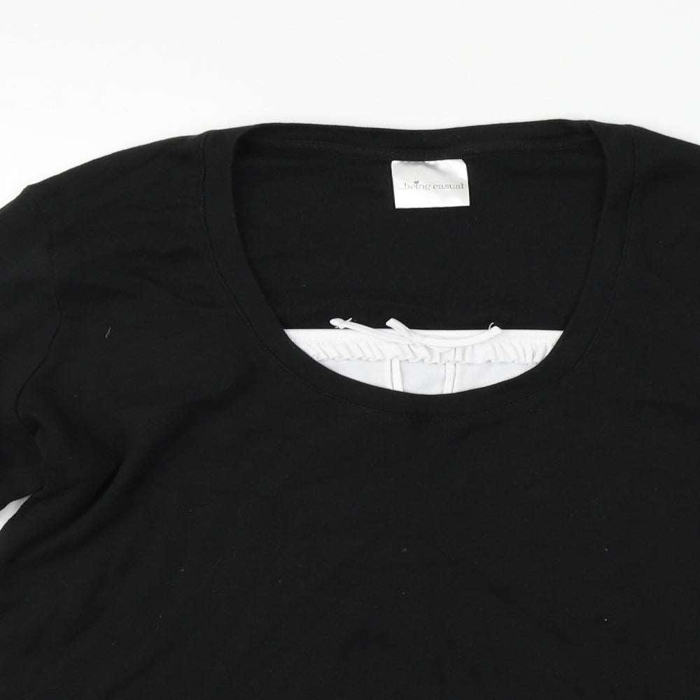 BEING CASUAL Womens Black   Pullover Jumper Size 16