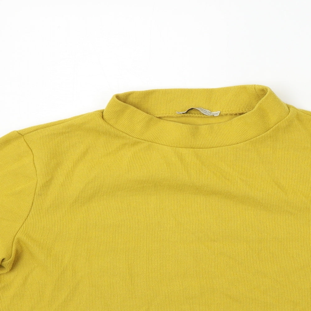 Zara Womens Yellow   Pullover Jumper Size L
